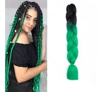 Estensioni dei capelli Capelli africani Trecce Jumbo Intrecciatura allungata Capelli satinati Luminosi Capelli intrecciati all'uncinetto sintetici-B15-24 pollici