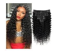 estensioni dei capelli Clip a onda profonda da 120 g nelle estensioni dei capelli umani Clip a onda profonda da 8 pezzi nelle estensioni dei capelli Capelli umani veri spessi fino alle punte con 18 cl