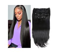 estensioni dei capelli Clip dritta nelle estensioni dei capelli for le donne Estensioni dei capelli brasiliani di Remy 8 pezzi 240g Doppia trama spessa clip setosa nelle estensioni dei capelli umani m
