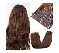 estensioni dei capelli Clip nelle estensioni dei capelli Capelli umani Remy Estensioni dei capelli a doppia trama color cioccolato Clip nelle estensioni dei capelli umani a doppia trama Diritto setoso