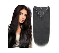 Estensioni dei capelli Clip nelle estensioni dei capelli Estensioni dei capelli umani Remy brasiliani for le donne 8 pezzi 120g Doppia trama Clip diritta serica nelle estensioni dei capelli Colore nat
