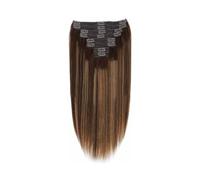 estensioni dei capelli Clip nelle estensioni dei capelli Veri capelli umani P4-27 Balayage Castano medio Biondo misto Dritto Spesso Invisibile Capelli naturali Remy Doppia trama 8 Pz/pacco miglior nas
