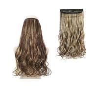 Estensioni dei capelli Clip nell'estensione dei capelli sintetici ondulati lunghi Filo invisibile Nessuna clip nelle estensioni dei capelli Linea di pesce segreta Estensioni di un pezzo Posticci Capel