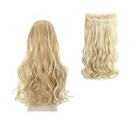 Estensioni dei capelli Clip nell'estensione dei capelli sintetici ondulati lunghi Filo invisibile Nessuna clip nelle estensioni dei capelli Linea di pesce segreta Estensioni di un pezzo Posticci Capel