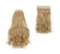 Estensioni dei capelli Clip nell'estensione dei capelli sintetici ondulati lunghi Filo invisibile Nessuna clip nelle estensioni dei capelli Linea di pesce segreta Estensioni di un pezzo Posticci Capel