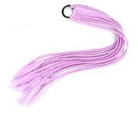 Estensioni dei capelli coda di cavallo intrecciata sintetica con sfumatura elastica Trecce lunghe colorate Coda di cavallo per bambini Donne-A36-24 pollici