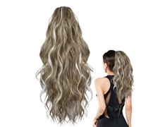 Estensioni Dei Capelli Coda Di Cavallo - Pezzi Di Codino Ondulato Con Pinza Di Artiglio,Trama Di Capelli Naturale E Lunghi | Per Le Donne Costume Cosplay Festa Viaggio Quotidiano Riunione Performance