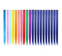 Estensioni dei capelli colorati da 20 pezzi ， Evidenzia Accessori per capelli lunghi dritti da 22 pollici per ragazze, donne, bambini