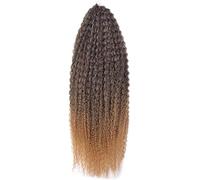 Estensioni dei capelli Dreadlock, estensioni dei capelli, capelli sintetici for trecce africane Riccioli afro Estensioni dei capelli intrecciati brasiliani ricci(1B 2728INCHES 120G,1Pc)