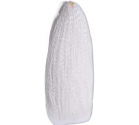 Estensioni dei capelli Dreadlock, estensioni dei capelli, capelli sintetici for trecce africane Riccioli afro Estensioni dei capelli intrecciati brasiliani ricci(WHITE28INCHES 120G,1Pc)