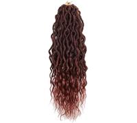 Estensioni dei capelli Dreadlock, Estensioni dei capelli, Finti con estremità ricci Regina ondulata Trecce Ombre sintetiche pre-loop Estensioni dei capelli Dreadlocks afro(1B350,24inches#7Pcs/Lot)