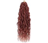 Estensioni dei capelli Dreadlock, Estensioni dei capelli, Finti con estremità ricci Regina ondulata Trecce Ombre sintetiche pre-loop Estensioni dei capelli Dreadlocks afro(350,24inches#7Pcs/Lot)