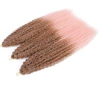 Estensioni dei capelli Dreadlock, Estensioni dei capelli, Riccioli afro Ricci crespi Treccia all'uncinetto Riccioli africani Capelli Ombre Intrecciare i capelli(M30 Pink 7Pcs/Lot)