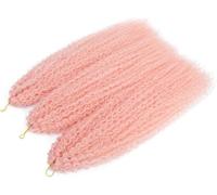 Estensioni dei capelli Dreadlock, Estensioni dei capelli, Riccioli afro Ricci crespi Treccia all'uncinetto Riccioli africani Capelli Ombre Intrecciare i capelli(MPink 7Pcs/Lot)