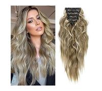 Estensioni dei capelli Estensioni dei capelli 6 pezzi/set di fermagli for sintetici in posticci spessi ondulati lunghi da 22 pollici Posticci ombre for le donne