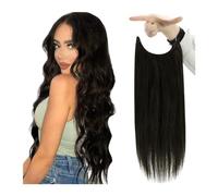 estensioni dei capelli Estensioni dei capelli con filo invisibile 1 pezzo Linea di pesce Estensione dei capelli umani con clip Clip di capelli lisci brasiliani naturali Remy nel parrucchino for le don