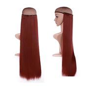 Estensioni dei capelli Estensioni dei capelli sintetici Clip biondo chiaro da 26 pollici nell'estensione dei capelli Parrucchino biondo naturale Ombre lungo dritto for le donne pezzi di capelli(118-M1