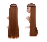 Estensioni dei capelli Estensioni dei capelli sintetici Clip biondo chiaro da 26 pollici nell'estensione dei capelli Parrucchino biondo naturale Ombre lungo dritto for le donne pezzi di capelli(Light