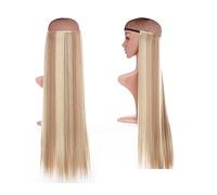 Estensioni dei capelli Estensioni dei capelli sintetici Clip biondo chiaro da 26 pollici nell'estensione dei capelli Parrucchino biondo naturale Ombre lungo dritto for le donne pezzi di capelli(16P613