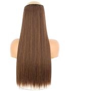 Estensioni dei capelli Estensioni for capelli lisci lunghi lisci lunghi lisci sintetici 5 clip nelle estensioni dei capelli 55/80 cm Parrucchino finto monopezzo resistente al calore for donne Naturtal