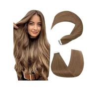 Estensioni dei capelli Extension for capelli lisci, castano scuro, parrucca invisibile senza cuciture, 16-26 pollici, 20 pezzi, 50 grammi(16 inch)