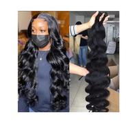 Estensioni dei capelli Fasci di onda del corpo tessuto brasiliano dei capelli 1/3/4 pezzi fasci di capelli umani reali neri naturali estensioni dei capelli Remy a doppia trama da 8-40 pollici Fasci di