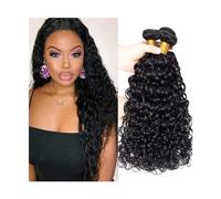 Estensioni dei capelli Fasci di onde d'acqua Fasci di capelli umani brasiliani 3/4 pezzi Fasci di tessuto riccio ondulato Estensioni dei capelli Remy da 12-40 pollici for donne nere Fasci di capelli u
