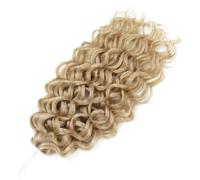 Estensioni dei capelli intrecciati oceano Trecce sintetiche all'uncinetto Afro Curl Hawaii Ricci Ombre Nero Rosa Acqua Treccia per donne-M60-613-27-144-18 pollici-45 cm-CINA-7 pezzi/lotto