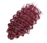 Estensioni dei capelli intrecciati oceano Trecce sintetiche all'uncinetto Afro Curl Hawaii Ricci Ombre Nero Rosa Acqua Treccia per donne-MKap-Rosso-99J-Viola-18 pollici-45 cm-CINA-7 pezzi/lotto