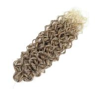 Estensioni dei capelli intrecciati oceano Trecce sintetiche all'uncinetto Afro Curl Hawaii Ricci Ombre Nero Rosa Acqua Treccia per donne-T30-613-18 pollici-45 cm-CINA-7 pezzi/lotto