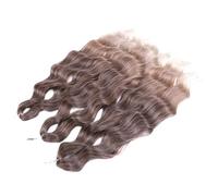 Estensioni dei capelli intrecciati ricci a onda profonda da 24 pollici, 3 pezzi di capelli sintetici all'uncinetto for donne nere(T042)