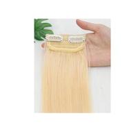 Estensioni dei capelli per uso quotidiano a clip: capelli umani corti, per donne con capelli radi, per più volume(Blonde,25 cm)