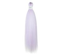 Estensioni dei capelli preallungati a treccia lunga for trecce, parrucca sintetica da 26 pollici for capelli intrecciati preallungati all'uncinetto da palco(LAVENDER)