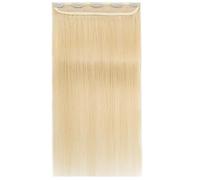 Estensioni dei capelli Remy per capelli da donna con clip per testa 3/4, per più volume(Bleach Blonde,12 pollici)