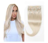 Estensioni dei capelli segreti 14"-24" estensioni dei capelli biondi a clip clip estensioni dei capelli umani biondo platino estensioni dei capelli Remy 7 pezzi Clip diritta setosa in veri