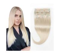 Estensioni dei capelli segreti, 8 pz Clip in Estensioni dei Capelli Umani Veri Bionda Clip in Estensioni dei Capelli Umani Dritto Capelli Umani Clip in Estensioni Plati