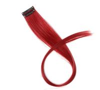 Estensioni dei capelli sintetici con clip Ombre Posticci ricci dritti 20 '' Arcobaleno con riflessi Posticci-37-20 pollici-1 PC