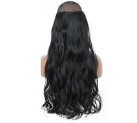 Estensioni Dei Capelli Sintetici Da 22 Pollici 16 Pollici Da Donna Dritti Resistenti Al Calore Senza Clip Nei Capelli Finti Segreti Nascosti SQ88-1B 32inches
