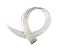 Estensioni dei capelli sintetici lunghi e lisci colorati con fermagli Fermagli per capelli neri colorati resistenti al calore Posticci per donne-Rosa chiaro 50 cm