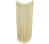 Estensioni Dei Capelli Sintetici Nessuna Clip Nessuna Colla Invisibile 24 Pollici Lungo Dritto Onda Resistente Al Calore Pezzo Per Capelli
