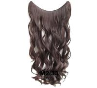 Estensioni Dei Capelli Sintetici Nessuna Clip Nessuna Colla Invisibile 24 Pollici Lungo Dritto Onda Resistente Al Calore Pezzo Per Capelli