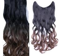 Estensioni Dei Capelli Sintetici Nessuna Clip Nessuna Colla Invisibile 24 Pollici Lungo Dritto Onda Resistente Al Calore Pezzo Per Capelli