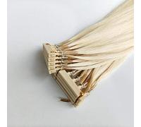 Estensioni dei capelli umani 6D Sencond Generation Estensione invisibile dei capelli Virgin Remy Estensioni dei capelli 6D per le donne, permanente e tingibile 10rows,D'oro,20”(50 cm)