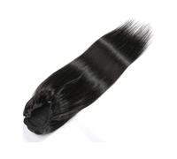 Estensioni della coda di cavallo dritte Capelli umani Coda nera naturale con coulisse Estensione dei capelli for le donne 100-130 g/pz Per Donne