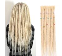Estensioni Dreadlock for capelli,Estensioni for capelli,Estensioni Dreadlock for capelli umani al 100% 20 pollici 5 fili/pacco Estensione Dreadlocks fatti a mano all'uncinetto for capelli Dreadlocks f