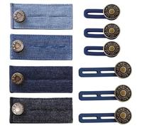 Estensioni Elastiche Perdi Bottone, 10 Pezzi Prolunghe per Allunga Pantaloni, Estensioni per Girovita Dei Pantaloni, Estensioni Elastiche per Pantaloni in Vita, per Jeans, Gonne e Pantaloni Premaman