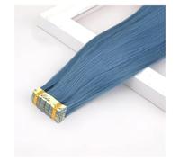 Estensioni, estensione capelli originale, Mini nastro sintetico colorato for capelli lisci con nastro adesivo invisibile colorato nelle estensioni dei capelli, 10 pezzi/confezione(PU HazeBlue)