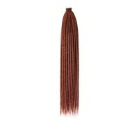 Estensioni for Dreadlock da 24 pollici Larghezza 0,6 cm Dreadlock sintetici morbidi all'uncinetto 20 fili Intrecciatura fatta a mano Facile installazione e rimozione(Copper Red)