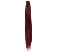 Estensioni for Dreadlock da 24 pollici Larghezza 0,6 cm Dreadlock sintetici morbidi all'uncinetto 20 fili Intrecciatura fatta a mano for le donne Hair Extensions(Wine red)