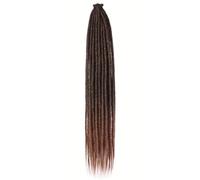 Estensioni for Dreadlock da 24 pollici Larghezza 0,6 cm Dreadlock sintetici morbidi all'uncinetto 20 fili Intrecciatura fatta a mano for le donne Hair Extensions(Ombre Brown)